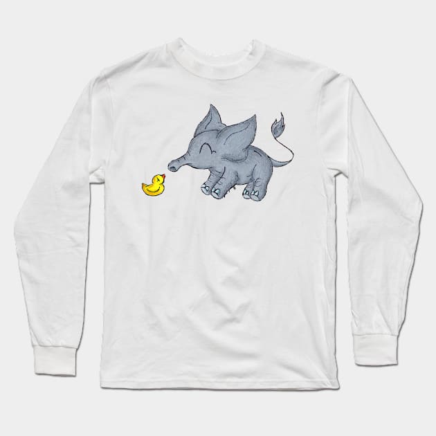 Ducky Buddy Long Sleeve T-Shirt by KristenOKeefeArt